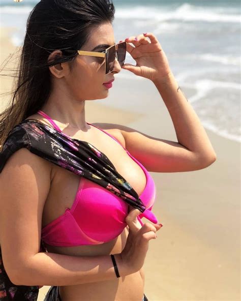 Hot Ankita Dave In Bikini At Goa Beach