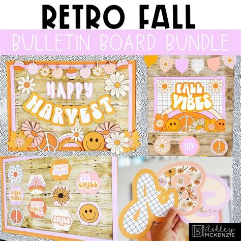 Retro Fall Classroom Decor Bulletin Board Kit Classroom Etsy