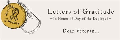 Letters Of Gratitude Letters To Veterans R Riveter