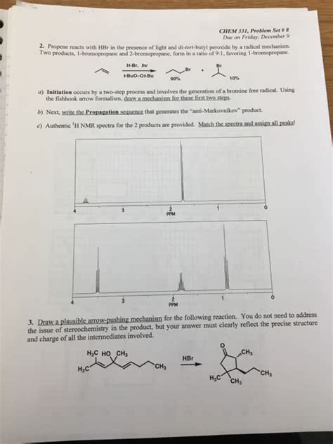 Oneclass Propane Reacts With Hbr In The Presence Of Light And Di Test