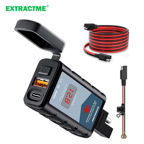 Extractme Qc Dual Usb Charger Motorcycle Waterproof Quick Charger