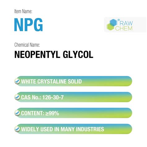 22 Dimethyl 13 Propanediol Npg Neopentyl Glycol 126 30 7 And C5h12o2