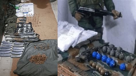 Security Forces Recover Huge Cache Of Arms Ammunition In J K S Bandipora