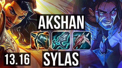 Akshan Vs Sylas Mid Legendary Quadra Solo Kills