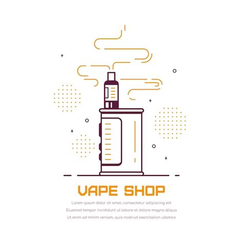 Kit De Dispositivo Vaping Box E Mod Projeto Da Loja Vape Isolado No