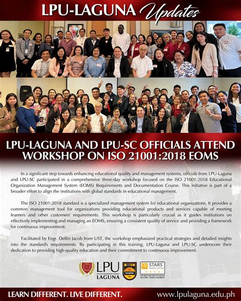 Lpu Laguna And Lpu Sc Officials Attend Workshop On Iso Eoms