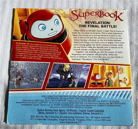 Superbook Revelation The Final Battle Dvd Cardboard Sleeve Christian