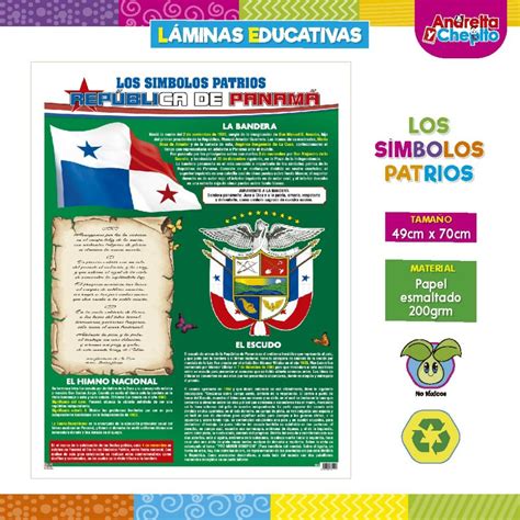 LÁMINAS EDUCATIVAS SIMBOLOS PATRIOS ANDREITA Y CHEPITO