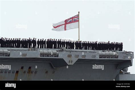 Hms Ark Royal Sails Into Portsmouth Harbor After Four Months At Sea In