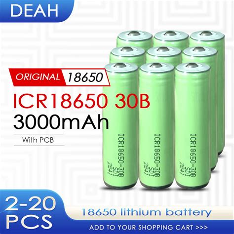 New 30b For Samsung 18650 3000mah Icr18650 30b Rechargeable Lithium Batteries For Electronic