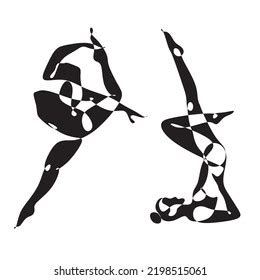 Cubism Abstract Woman Sexy Nude Body Stock Vector Royalty Free