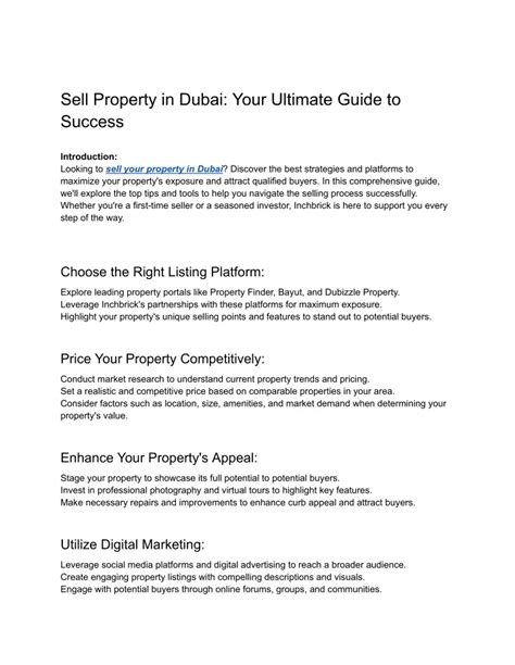 PPT Sell Property In Dubai Your Ultimate Guide To Success PowerPoint