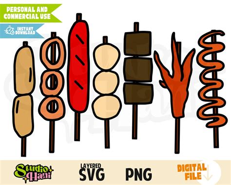 Filipino Street Food SVG PNG Pinoy Foods Clipart Illustration Cricut