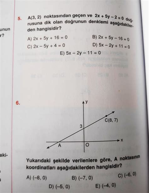 Ayt Geometri Analitik Sorusu Eodev