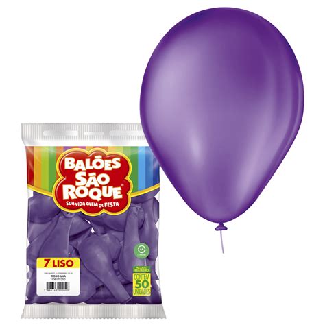 Bal O S O Roque Roxo Uva Liso Polegadas Unidades Extra Festas