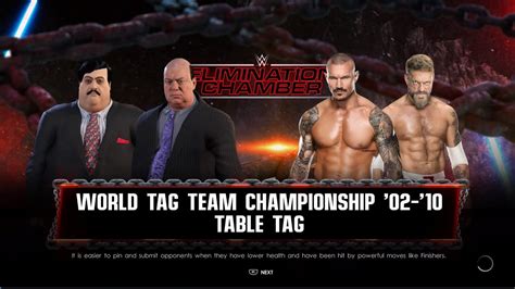 WWE2K22 TEAM MANEGER VS RATED RKO TABLE TAG TEAM MATCH FOR WORLD TAG