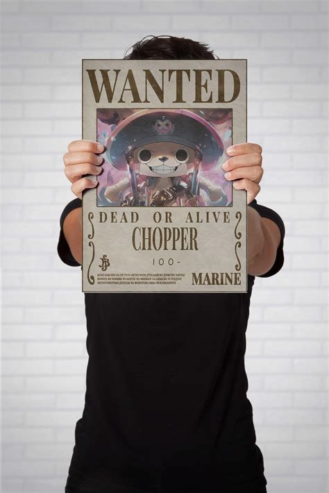 Tony Tony Chopper Wanted Poster Sticker Fever ( BIG ) Anime One Piece