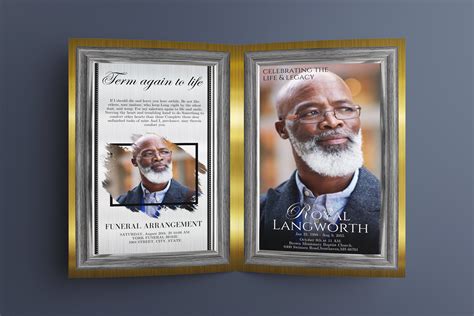 Funeral Program Template Canva Funeral Template Printable - Etsy