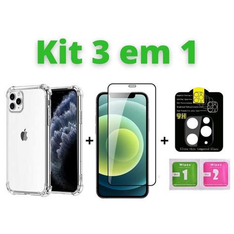 Kit Capinha Pelicula 3d Pelicula Da Camera Compativel Com Iphone 11