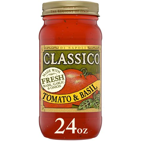 Classico Tomato And Basil Pasta Sauce 24 Oz Jar