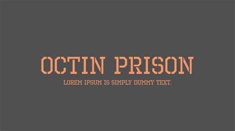 Octin Prison Font Download Free For Desktop And Webfont