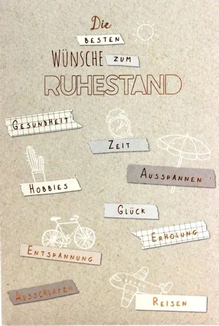 Karte Ruhestand SchÖne Glückwunschkarte Für Rentner Rentenkarte