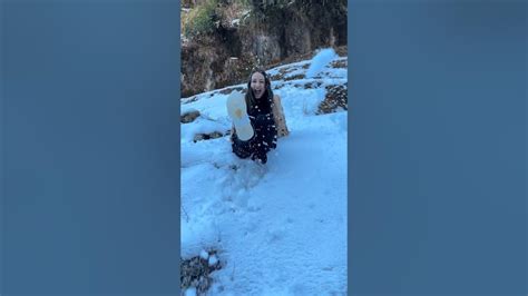 My First Time In Snow⛄️ Snow Snowfall Dhanaulti Shorts Ytshorts