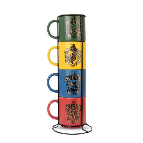 Harry Potter Ensemble De 4 Tasses Avec Blasons Des Maisons Elbenwald