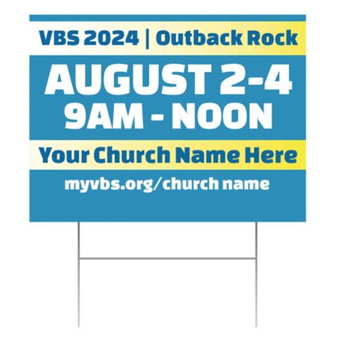 Template Vbs Yard Sign Easy Custom Outdoor Yard Sign Personalize In