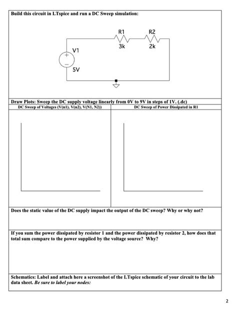 Solved Build This Circuit In Ltspice And Run A Dc Sweep Chegg