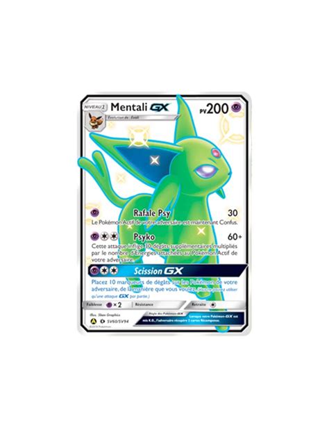 Achetez Votre Carte Pokémon Mentali Gx Sv60 Chez Cardstoys