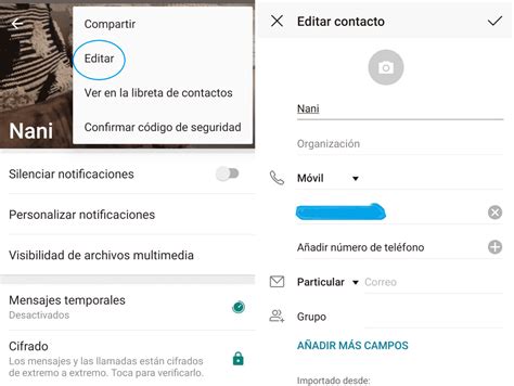 C Mo Cambiar El Nombre En Whatsapp De Un Contacto