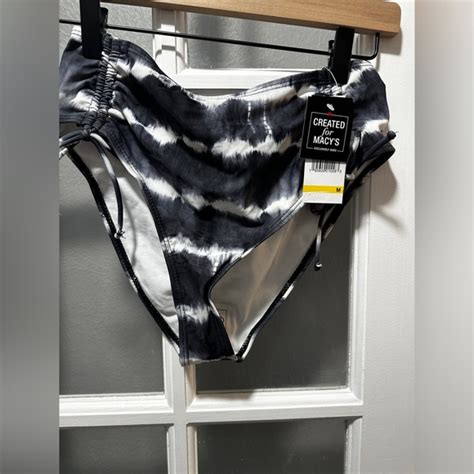 California Waves Swim Nwt California Waves Black Tie Dye Ruched Tie Bikini Bottoms Poshmark