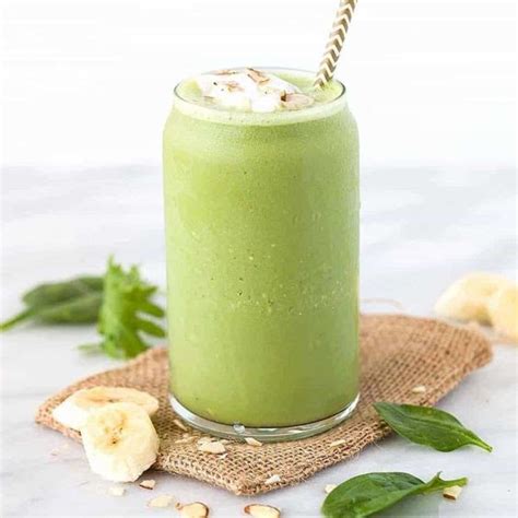 Licuado verde con plátano de 205 Kcal Receta fácil en la app Avena