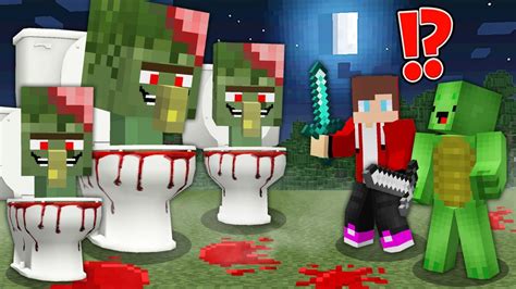 Scary Zombie Skibidi Toilet Vs Jj And Mikey In Minecraft Challenge