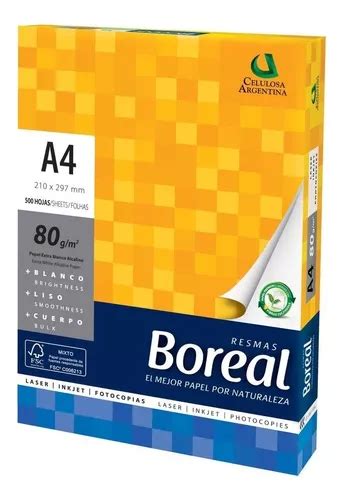 Resma A Boreal Gramos Hojas Mm X Mm Papel Multifuncion