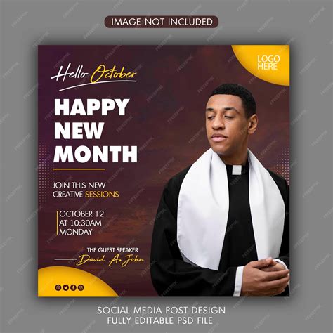 Premium Psd Psd Happy New Month Flyer