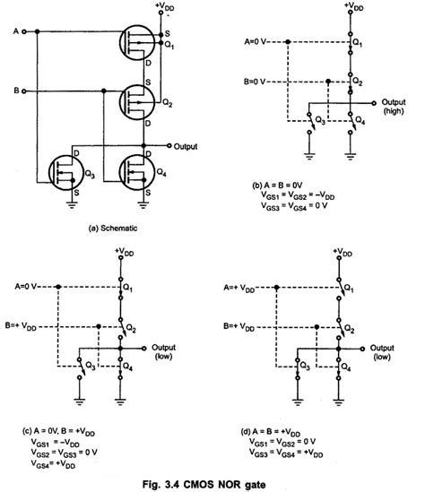 Equivalent Circuit Of Nor Gate - Circuit Diagram