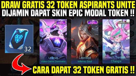 Draw Gratis Token Event Aspirants Unite Dijamin Dapat Skin Epic