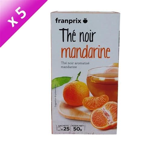 Franprix Lot De Sachets De Th Noir Mandarine G X Cdiscount