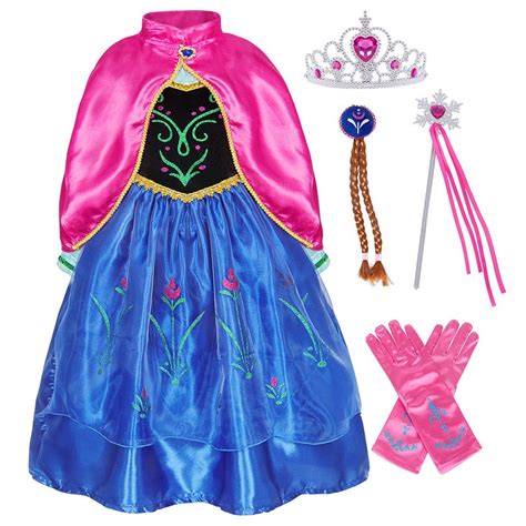 Set 2 Costume Frozen Rochita Ana Si Elsa Amzbarley 3 4 Ani 110 Cm