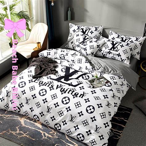 Louis Vuitton Duvet Bedding Set White Beach Babe Bikini