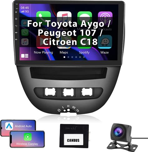 Awesafe Autoradio Carplay Pour Peugeot Toyota Aygo Citroen C