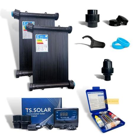 Kit Aquecedor Solar Piscina 30 Placas 3mts Para 38000 Litros TS SOLAR