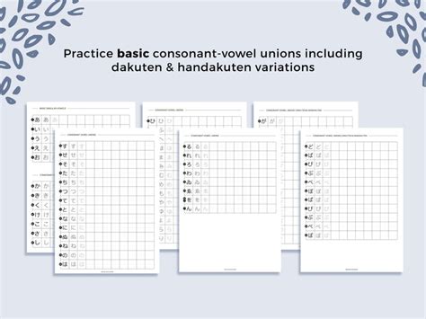 Japanese Hiragana Practice Sheets Complete Hiragana Alphabet for Beginners Digital & Printable ...