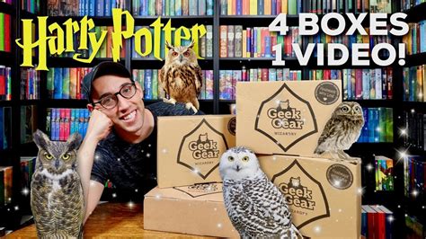 UNBOXING 4 HARRY POTTER GEEK GEAR WIZARDRY BOXES YouTube