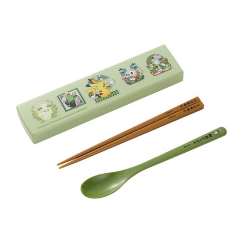 Chopsticks Spoon Set Pokémon Café Poltchageist Meccha Japan