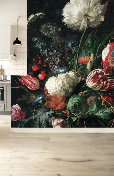 Golden Age Flowers No Wall Mural By Kek Amsterdam Arte Em Pintura