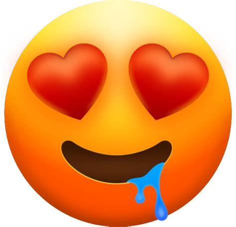 Drooling Face With Heart Eyes Emoji Download For Free Iconduck