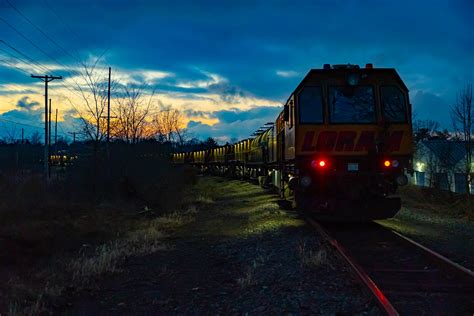 Sunset Over Rail Grinder On A Cloudy Night At Hudson Ohio Flickr